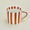Detailed view of Fodory brown striped mug
