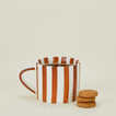 Fodory brown striped mug with cookies