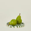 Fodory olive striped dinner plate with pears