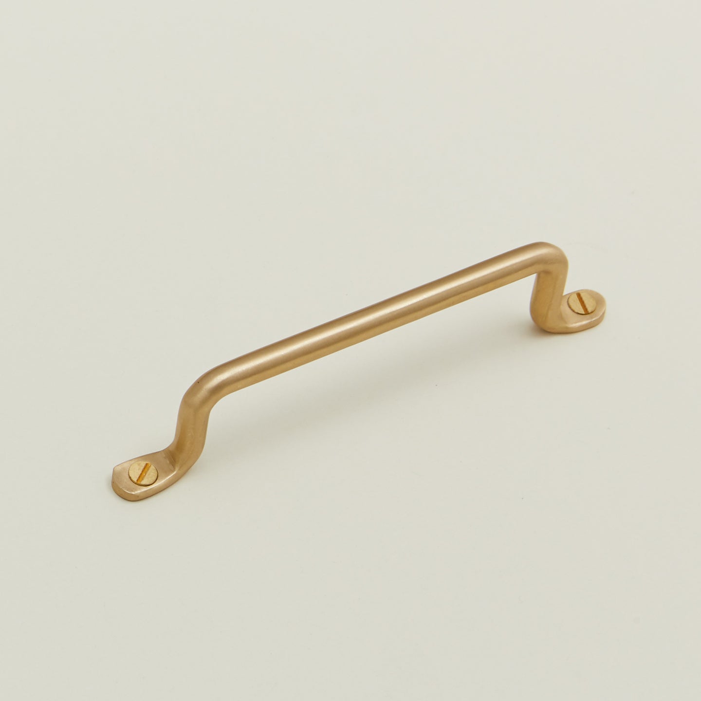 Close up view of brass handle