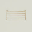 Overhead view Fog Linen Brass shelf 