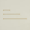 Brass towel bar family in various sizes