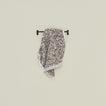 Small iron towel bar with space dye washcloth