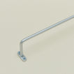 Detailed view of zinc plated towel bar  