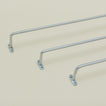 Zinc Plated Towel Bar family close up of mounting flange and hardware