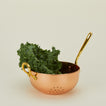Galley and Fen Copper Colander with kale