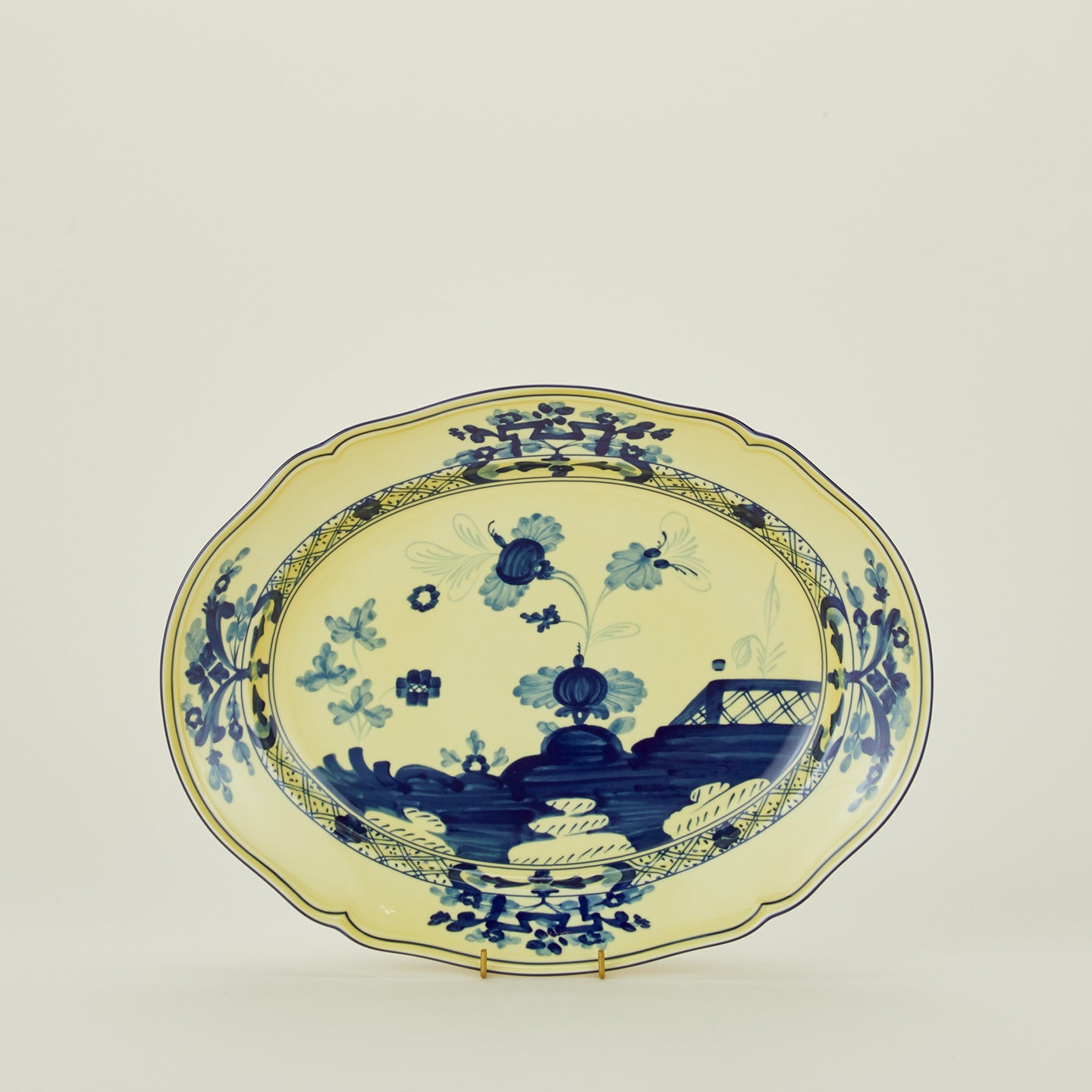 Ginori oval platter in citrino