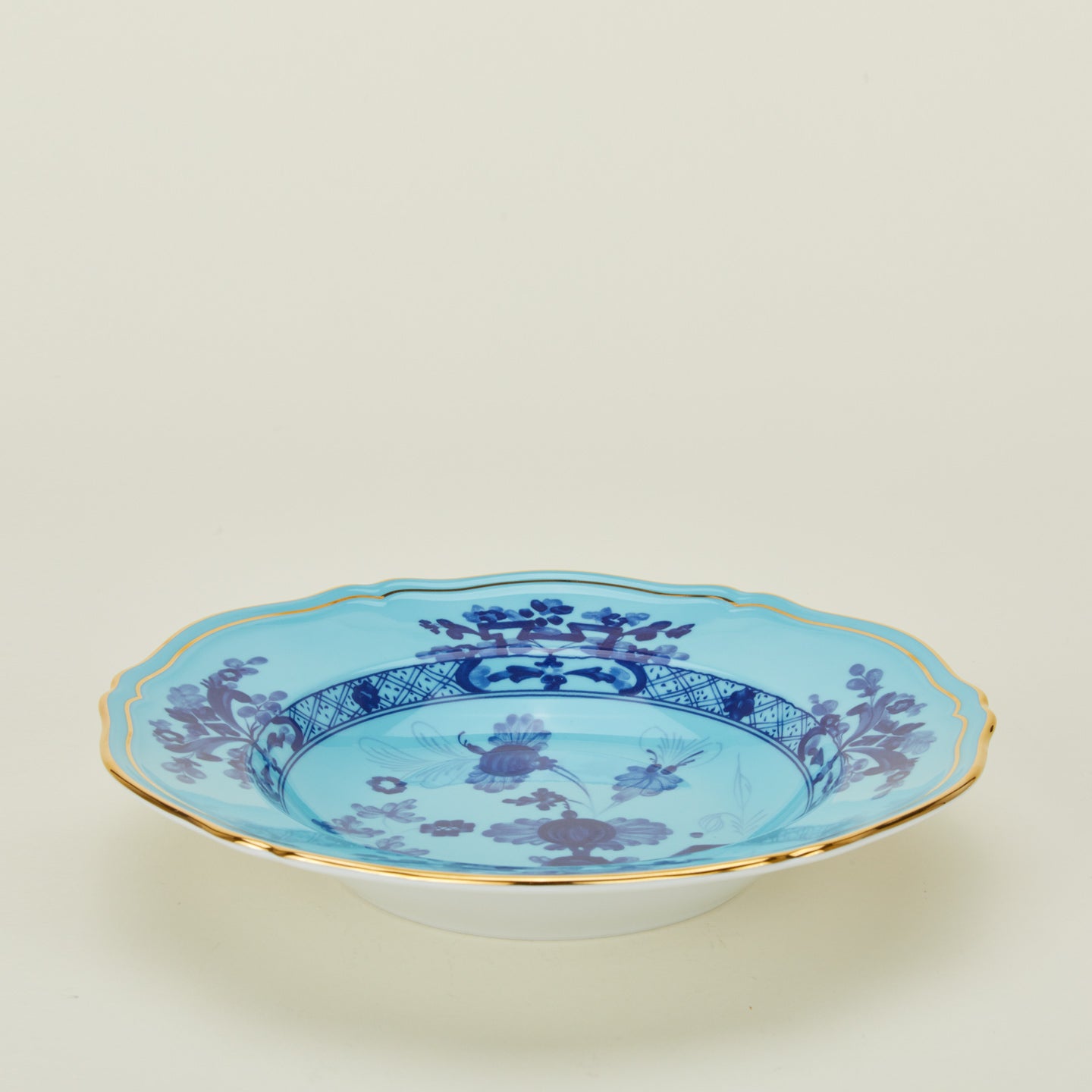 Ginori soup plate in iris