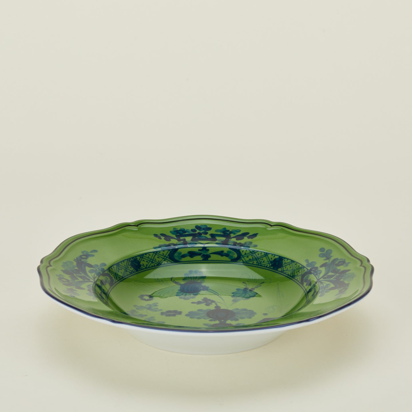 Ginori soup plate in malachite