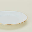 Ginori dessert plate in white with gold rim detail