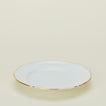 Ginori dessert plate in white with gold rim