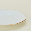 Ginori dinner plate in white with gold rim detail