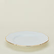 Ginori dinner plate in white with gold rim