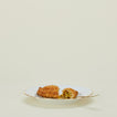 Ginori dinner plate in white with hand pie and fork