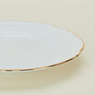 Ginori round platter in white with gold rim