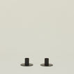 Essential Metal Candle Holders, Set of 2 - Black