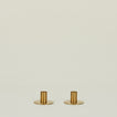 Essential Metal Candle Holders, Set of 2 - Brass