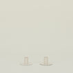 Essential Metal Candle Holders, Set of 2 - Ivory