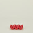 Ceramic half dozen egg holder in red