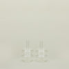 Disk Candle Holder, Set of 2 - Clear