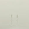 Pleated Candle Holder, Set of 2 - Clear