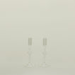 Pleated candle holders in clear