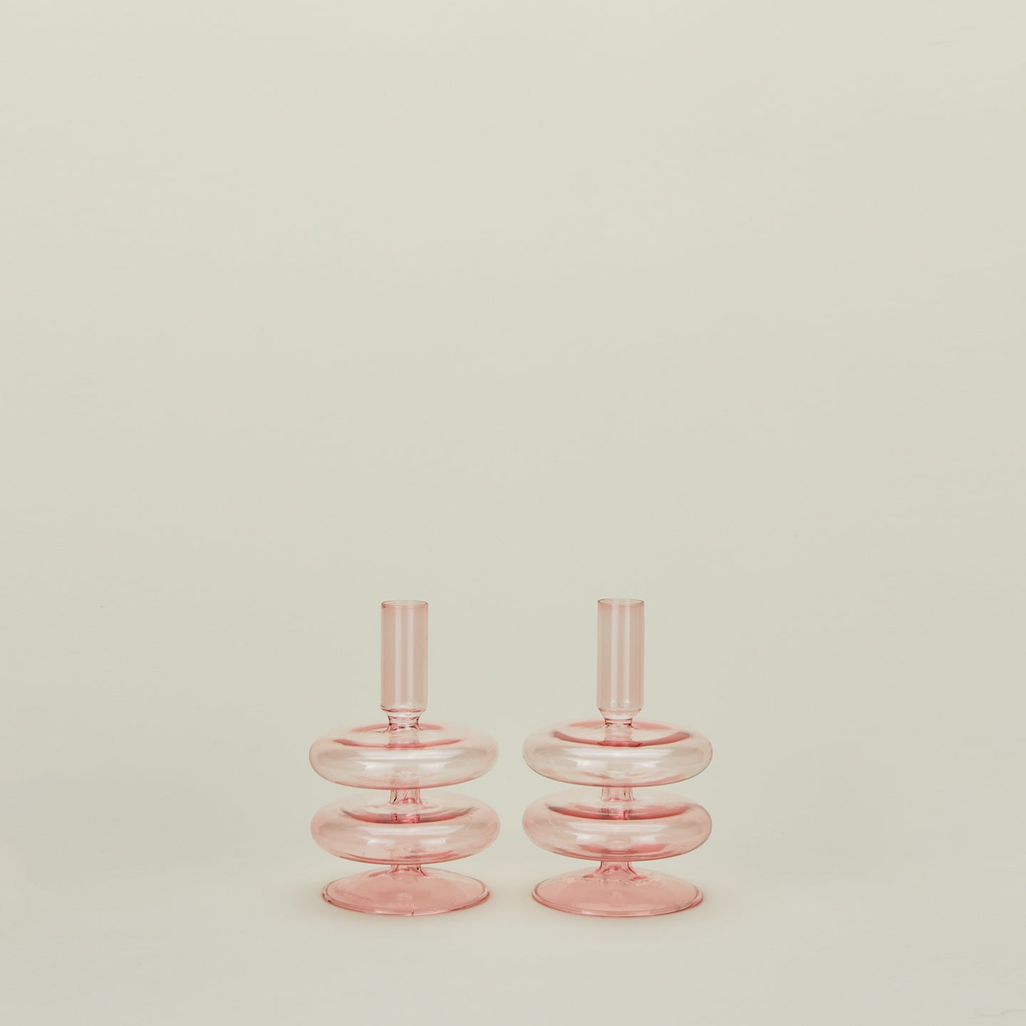 Bubble candle holder in pink