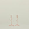 Pleated Candle Holder, Set of 2 - Pink