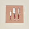 Jean Dubost Cheese Knives, Set of 3 - Red
