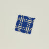 Dots + Dashes Handwoven Pot Holder - Blue/Yellow
