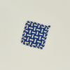 Parquet Handwoven Pot Holder - Blue/Yellow