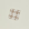 Dots + Dashes Handwoven Pot Holder - Flax/White
