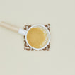 Parquet potholder in flax and white with pot and pasta
