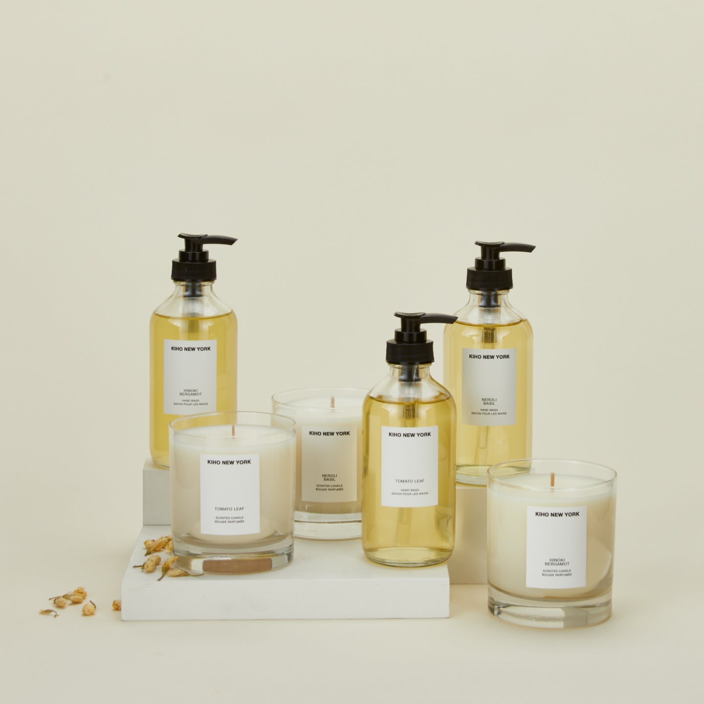 Kiho New York handwash and candle family. 