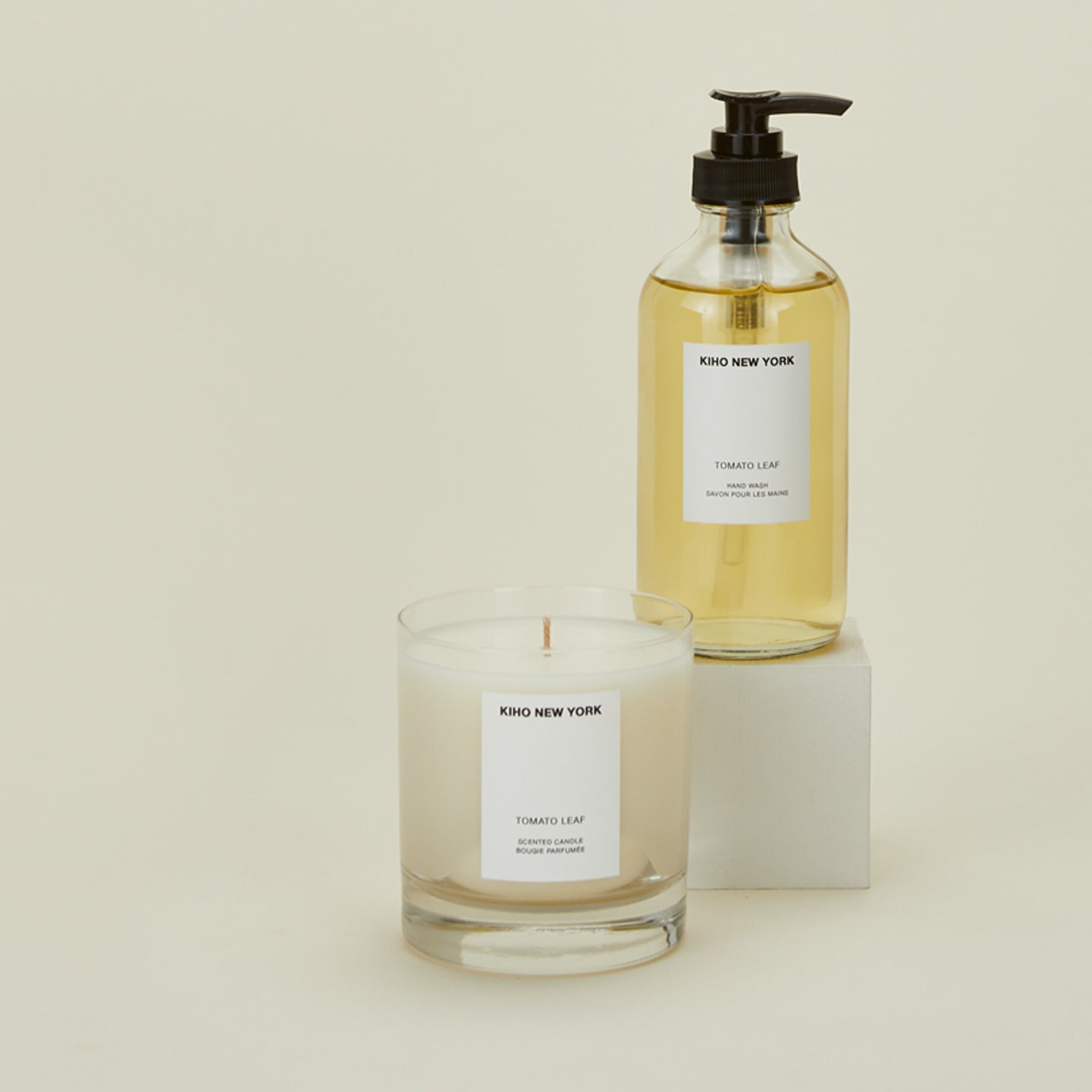 Tomato leaf candle and handwash