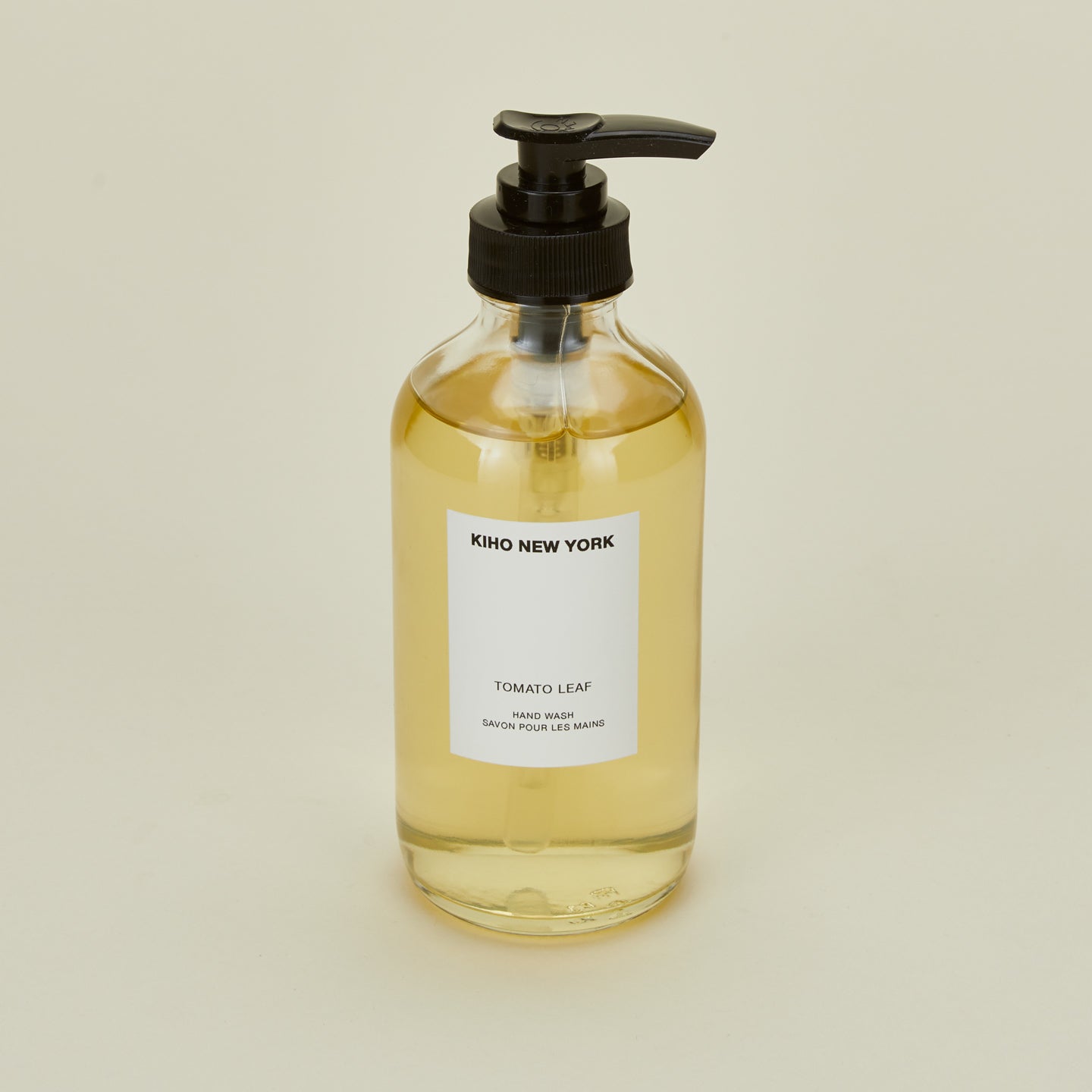 Close up view of tomato leaf handwash