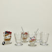Six Perigord tumbler glasses, some with berry parfaits.