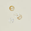 Horn napkin ring set of 4