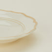 Detailed view of ogee edge pasta bowl