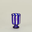 Blue striped wine glass