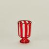 Striped Murano Wine Glass - Red