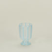 White striped wine glass
