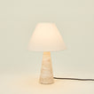 Tall Silee Travertine Lamp