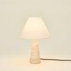 Tall Silee Travertine Lamp