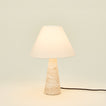 Tall Silee Travertine Lamp