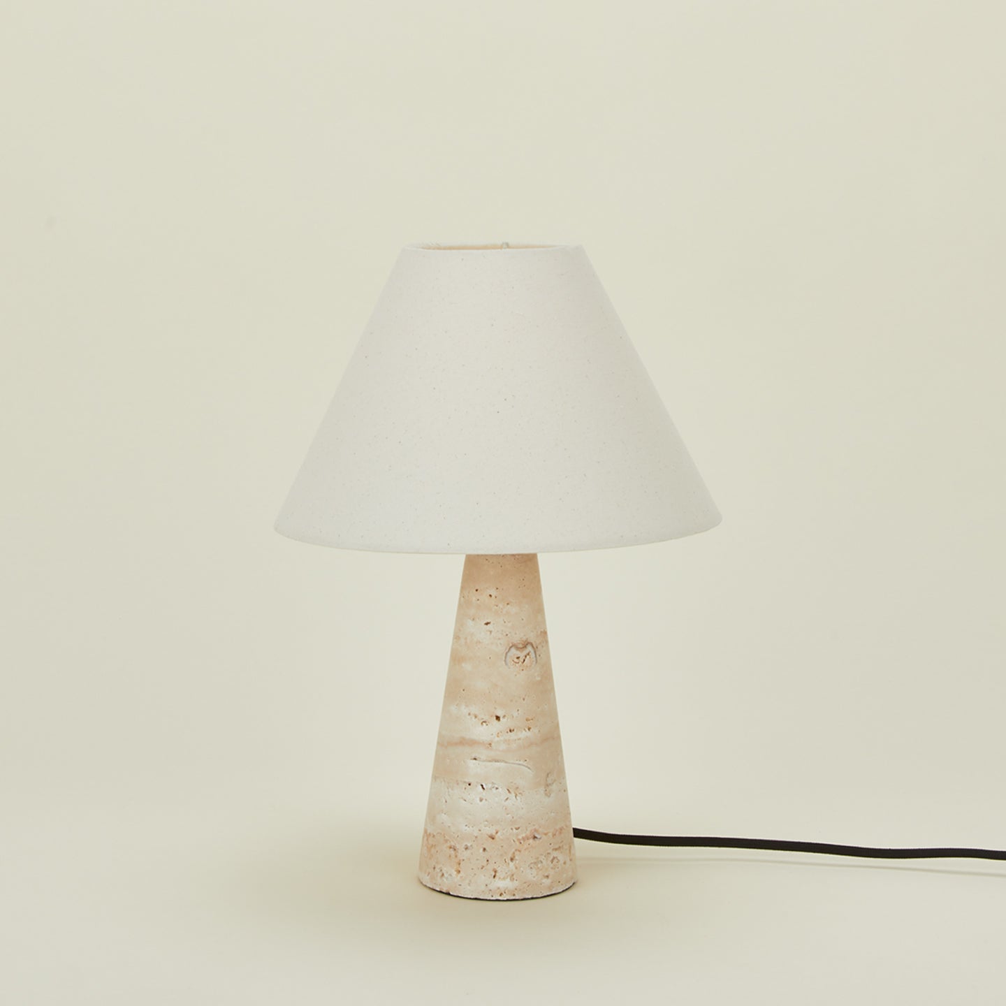 Tall Silee Travertine Lamp