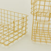 Close up view of Set of 3 grid baskets in butter