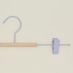 Close up view of Clip hanger in lilac