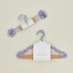 Top and clip hangers in lilac