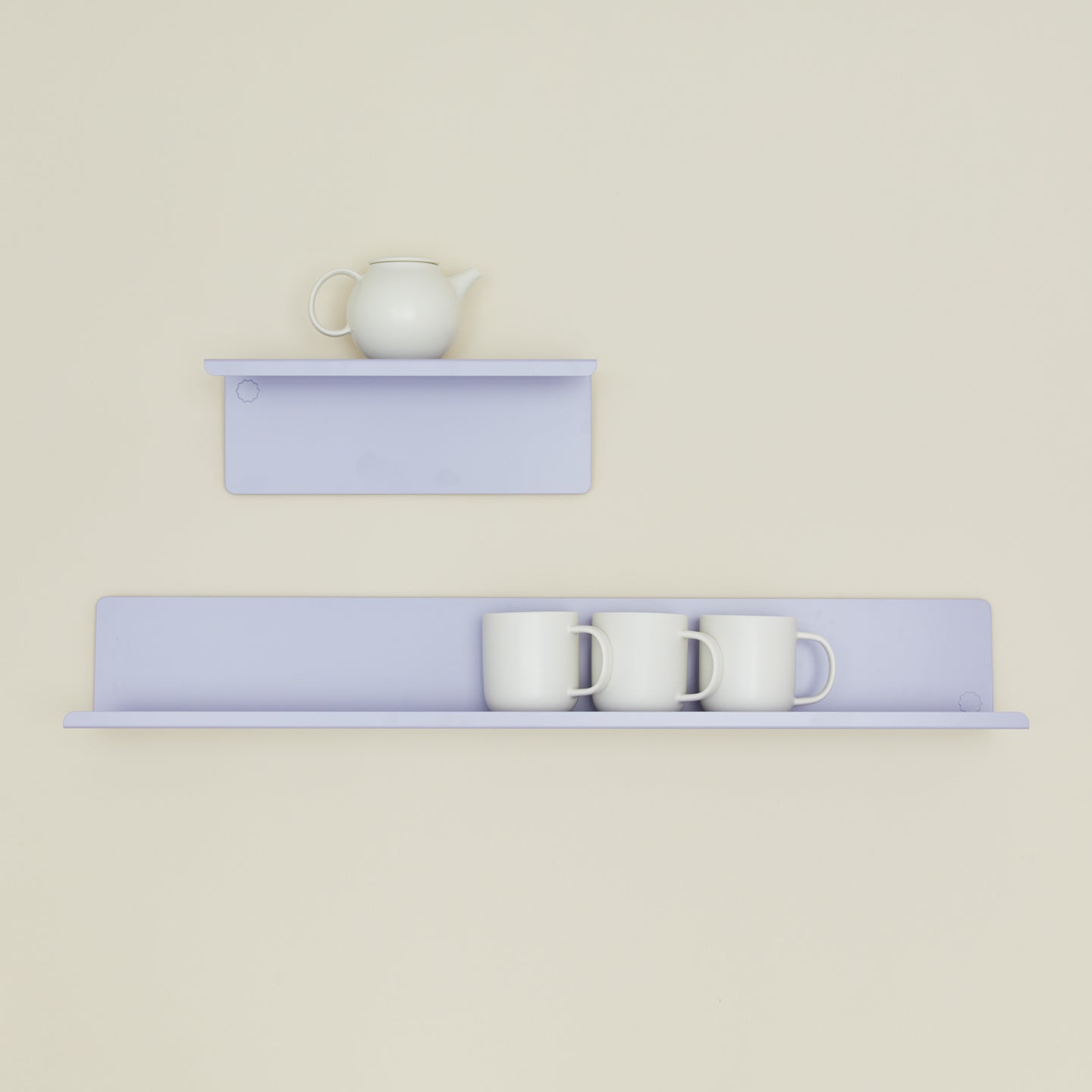 Ledge shelves in Lilac